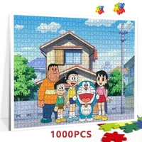 jigsaw puzzles japanese anime doraemon 1000 pieces paper puzzles bandai intellectual educational decompressing diy puzzle game