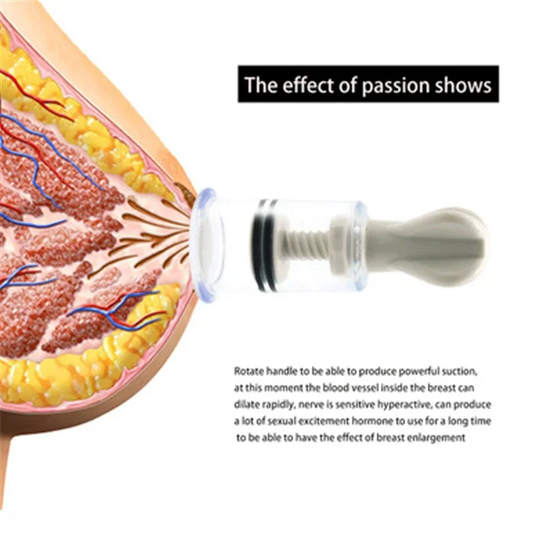 1 шт. женские БДСМ бондаж присоска для сосков увеличитель груди продукт взрослых