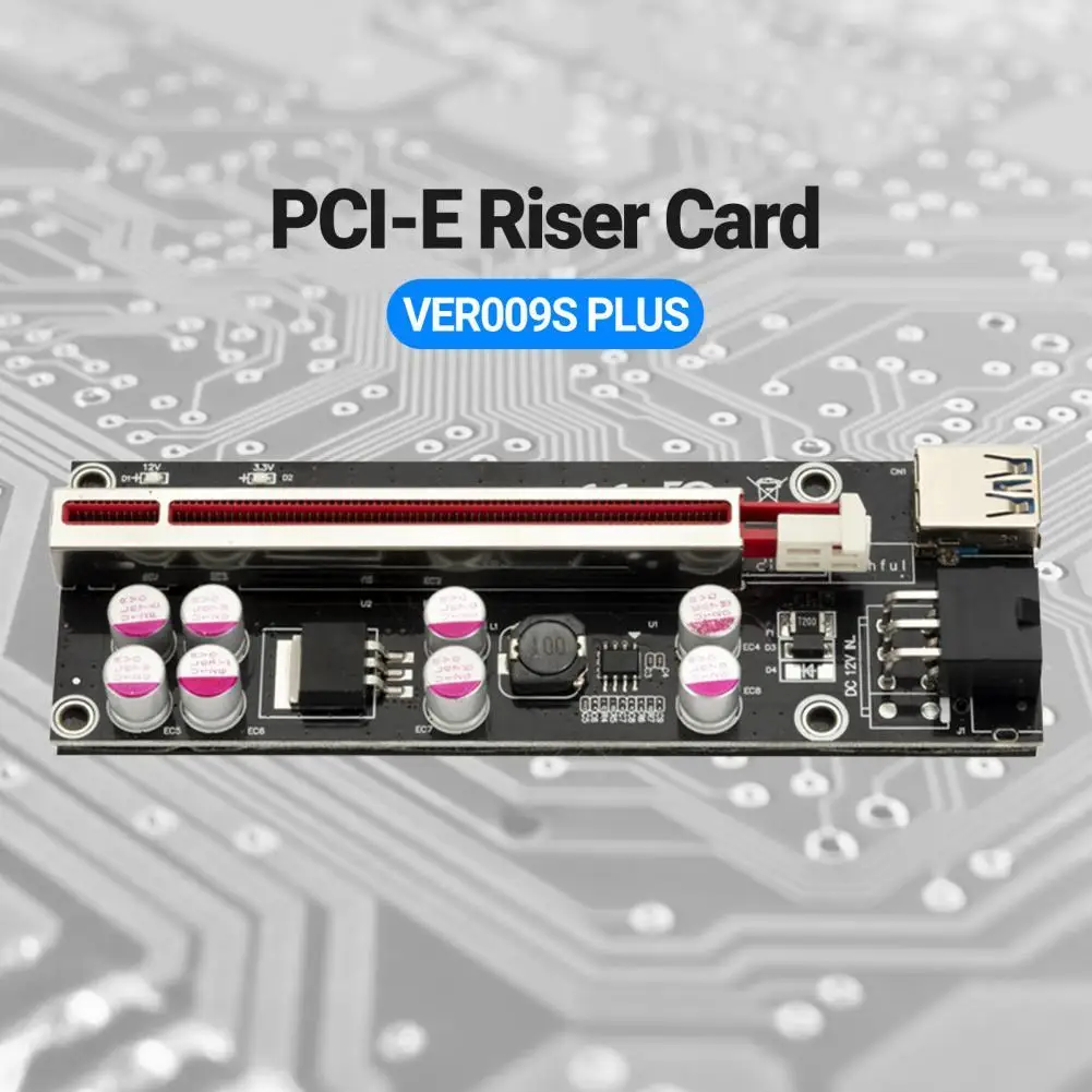 

PCI-E Райзер-карта, универсальный PCI-E Райзер PCI-E 1X до 16X, графическая карта, Удлинительный кабель для Linux