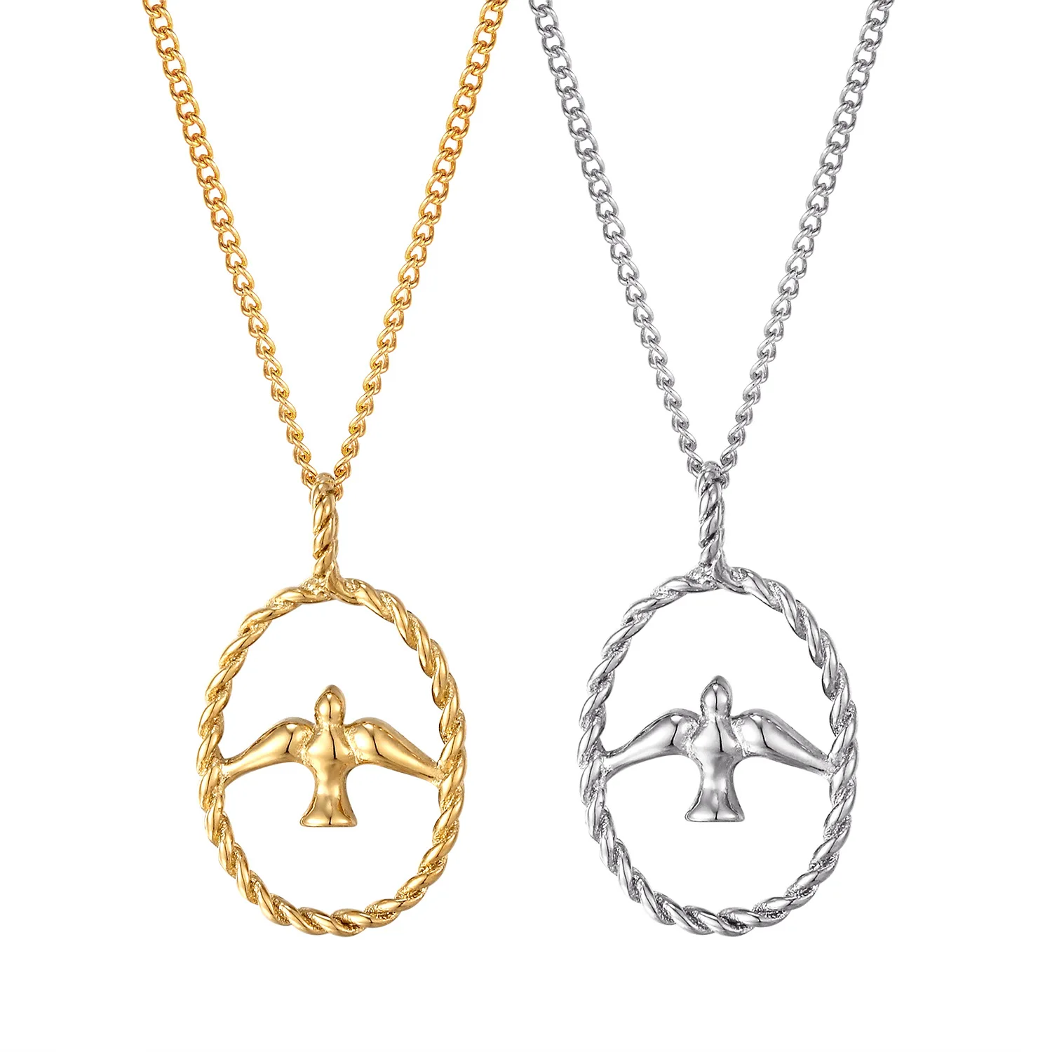 

Модные ювелирные изделия, изысканное медное ожерелье с подвеской в виде птицы с покрытием из 18-каратного золота, женское колье-чокер