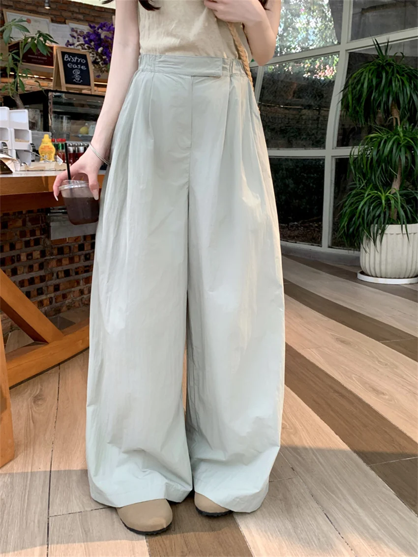 Летние шикарные однотонные брюки PLAMTEE 2024 Свободные повседневные универсальные