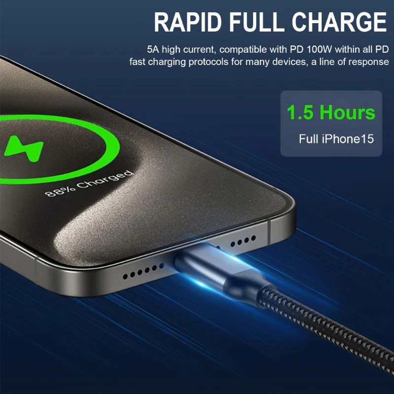 Зарядный кабель USB - 100 Вт/5 А