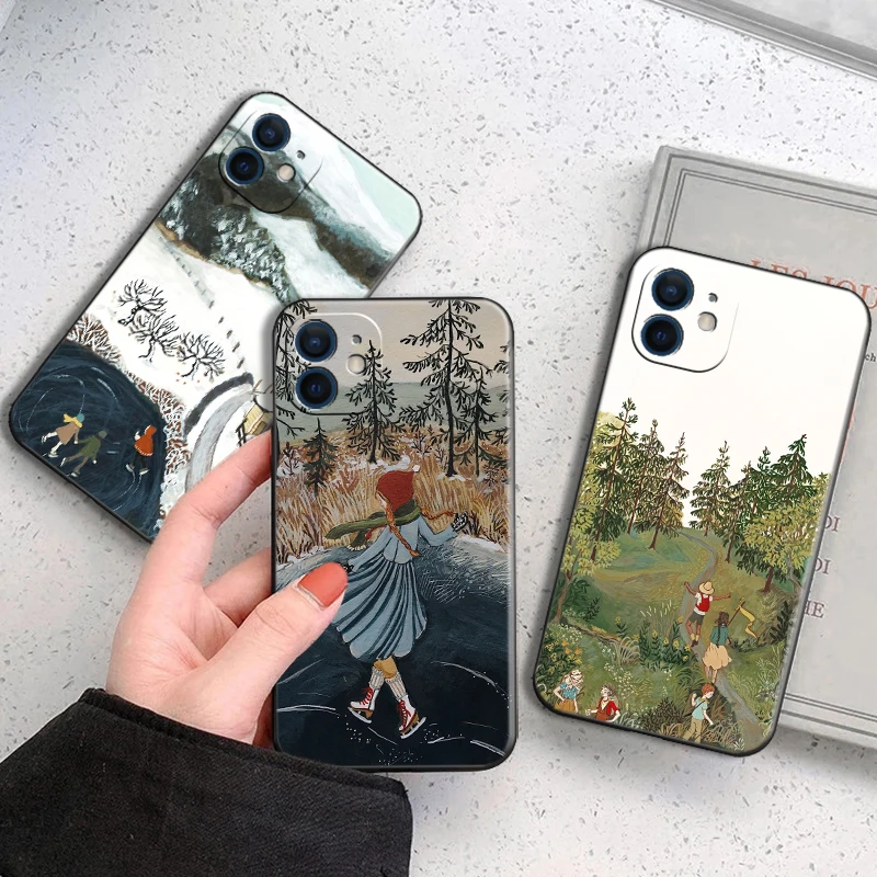 

Oil Painting Series 2 For Apple iPhone 13 12 11 Pro 12 13 Mini X XR XS Max SE 5 6 6s 7 8 Plus Phone Case Soft Carcasa Funda