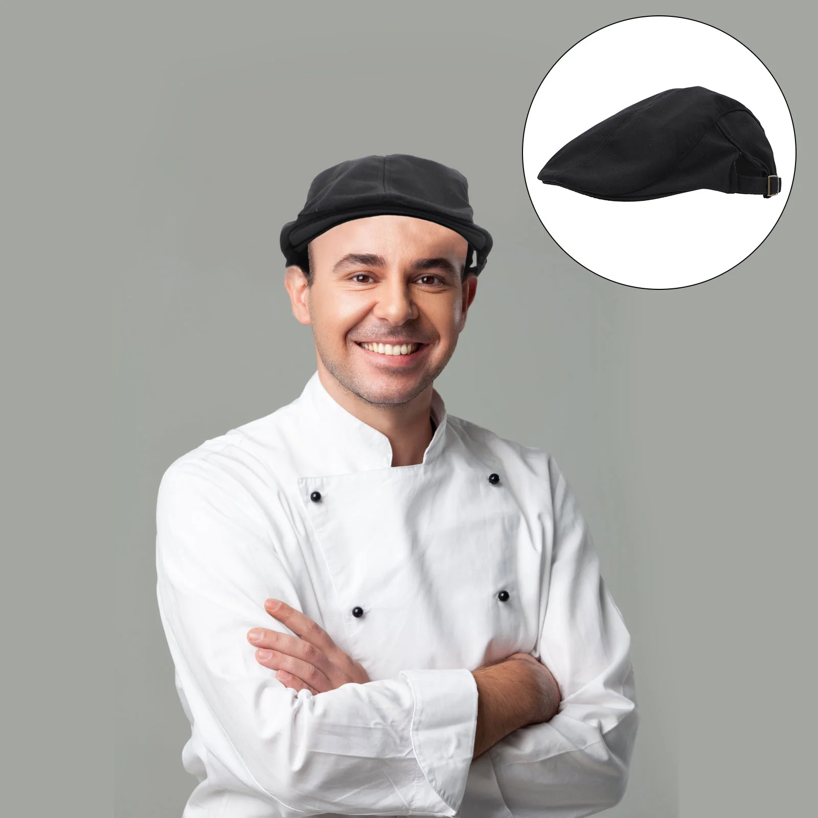 

Chef Beret Cooking Hat Restaurant Uniform Caps Waiter Cabbie Flat Kitchen Working