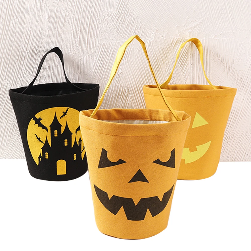 

Большая Сумка-тоут для Хэллоуина с ручкой, корзина для хранения конфет, сумки для Хэллоуина для детей, конфеты для Хэллоуина, сувениры