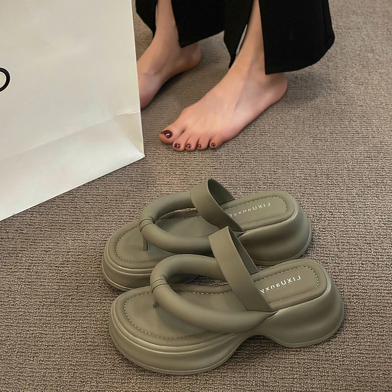 

Platform Flip-flops Women 2023 New Summer Fashion Everything Retro Casual Beach Flip-flops Platform Sandals Women Sandals