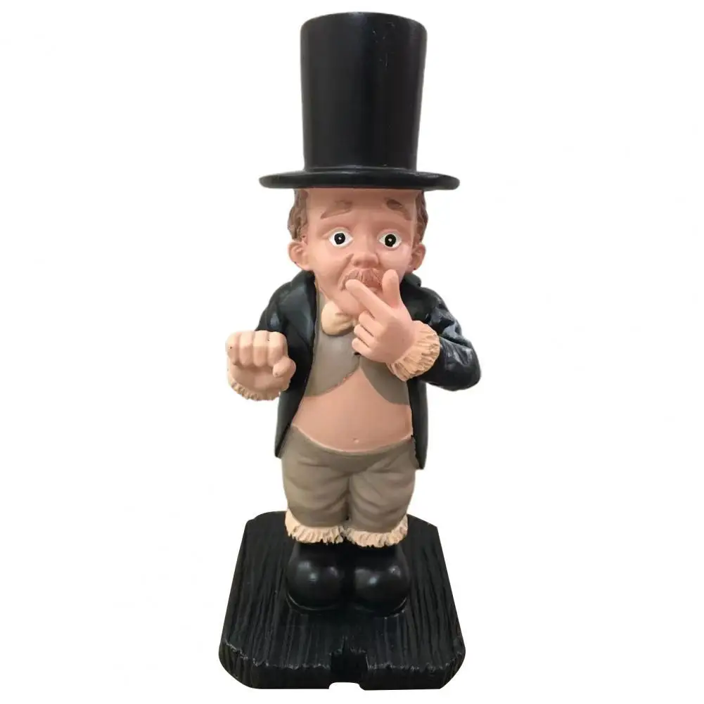 

Resin Ornament Sturdy Anti-deform Cute Butler Shape Paper Stand Statue for Toilet Sculpture Statue Statue Decor