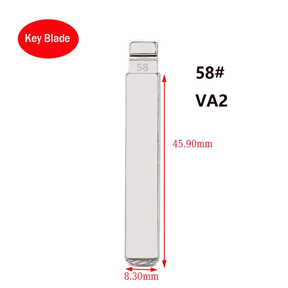 

10 шт. 58 # VA2 KD Лезвие дистанционного ключа для Peugeot Citroen Renault для Keydiy Xhorse VVDI JMD Металлический необрезанный пустой откидной пустой дистанционный ключ