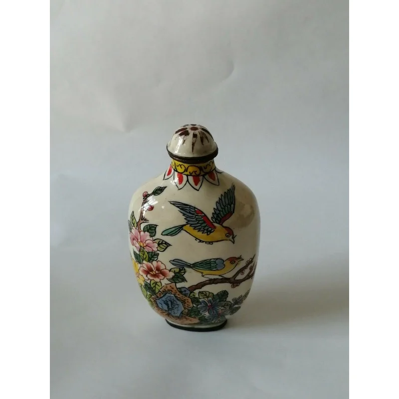 

Collect Old Chinese Bronze Cloisonne Enamel Magpie Snuff bottle