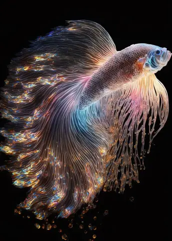 Abstract Marine Creatures Постер на холсте