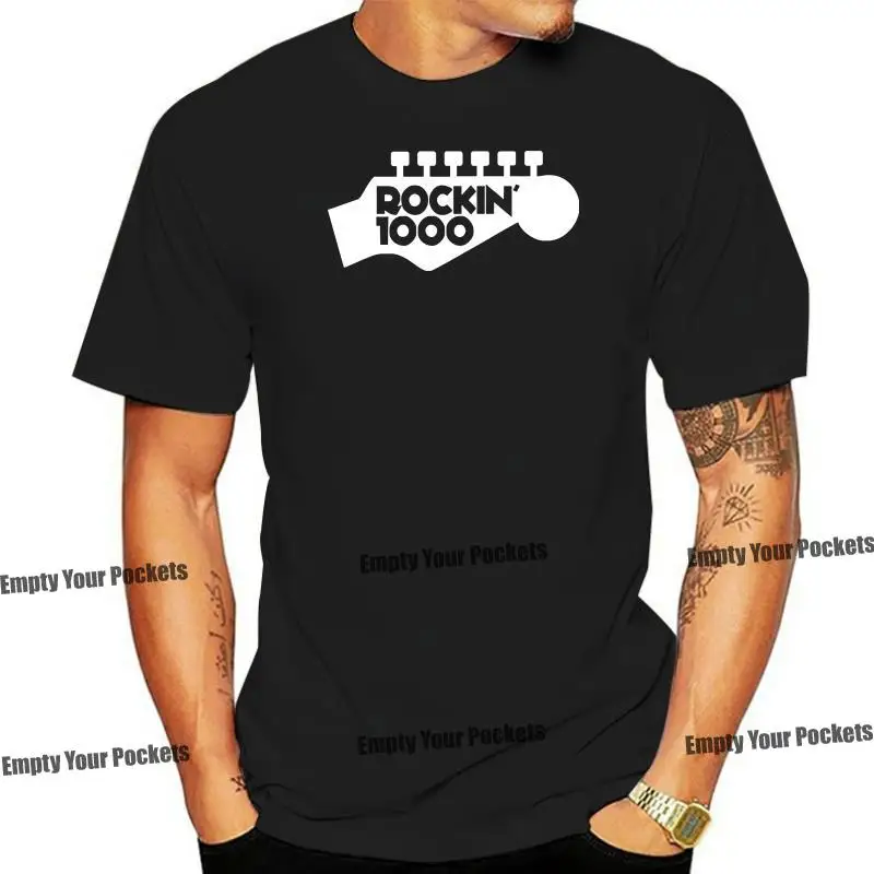 

Мужская футболка с коротким рукавом, черная свободная футболка Rockin 2022, новинка на лето 1000