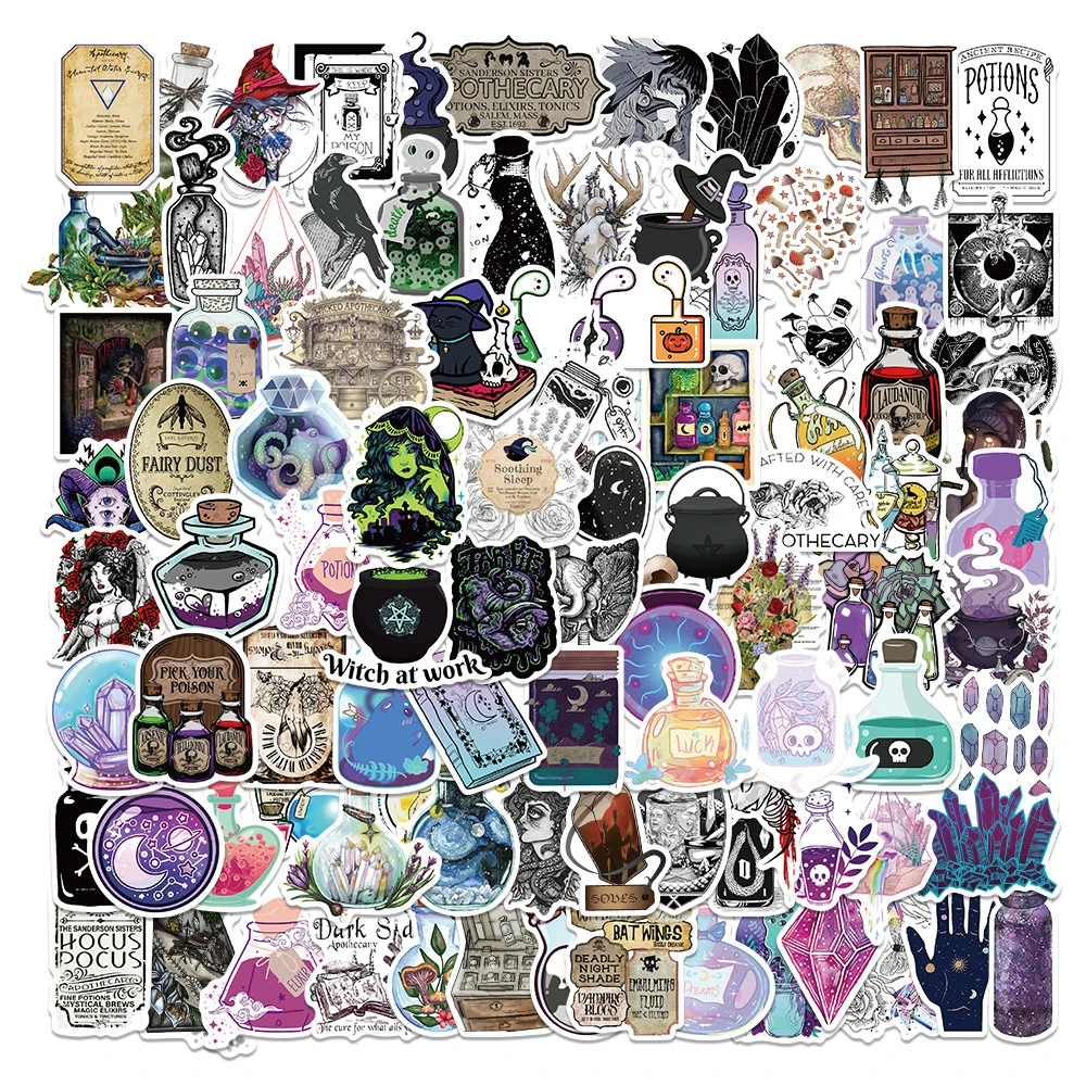 

10/30/50/100pcs Apothecary Pharmacist Cartoon Graffiti Stickers Aesthetic Art Decal Laptop Skateboard Car Cool Sticker Kid Toy