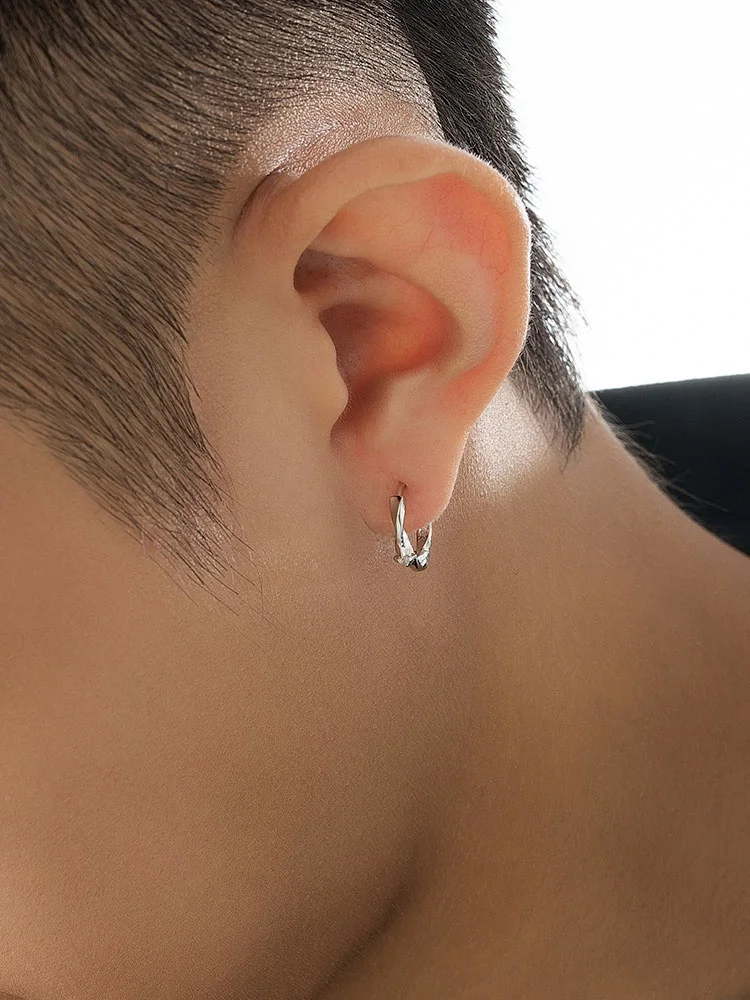 Aci Xicheng стерлингового серебра 925 роскошные серьги Mobius с цирконом мужские