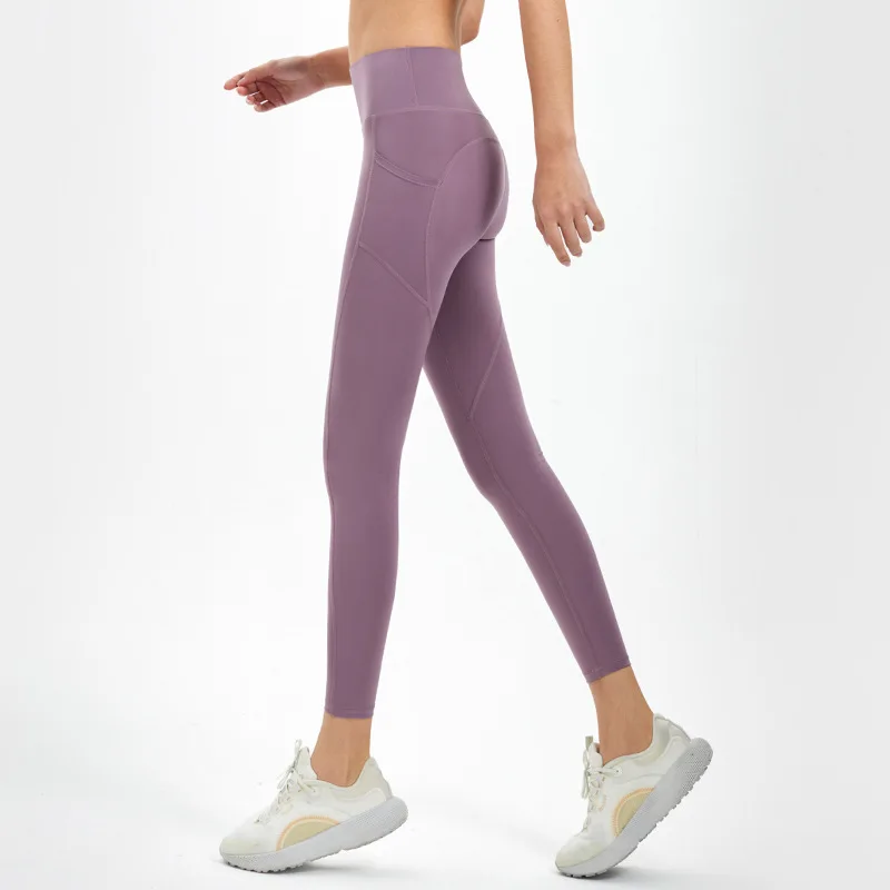 

Lulu Yoga Pants Women's Seamless High-waist Hip-lifting High-elastic Brushed Tights Quick-drying Fitness Sports Pants