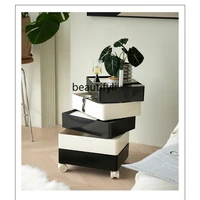 yj 360 rotating movable bedside table simple modern ins style bedroom storage cabinet