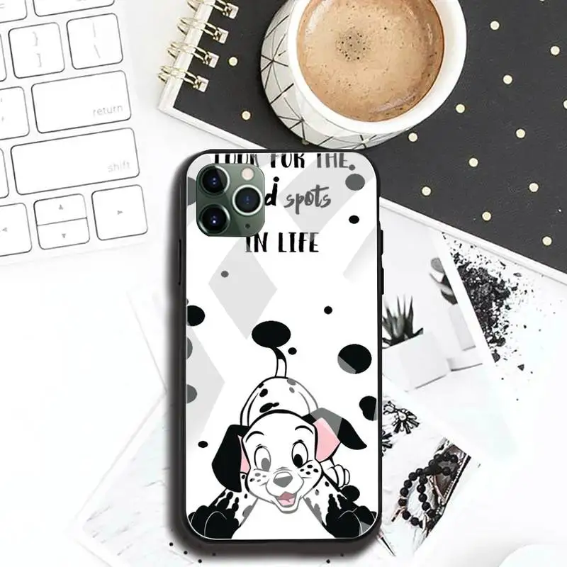 Милый чехол для телефона с мультяшной собакой 101 далматинцев закаленное стекло