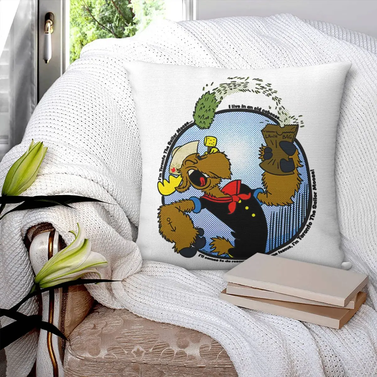 

Toronto The Sailor Moose Pillowcase Printed Cushion Cover Sofa Waist Pillow Pillow Cover