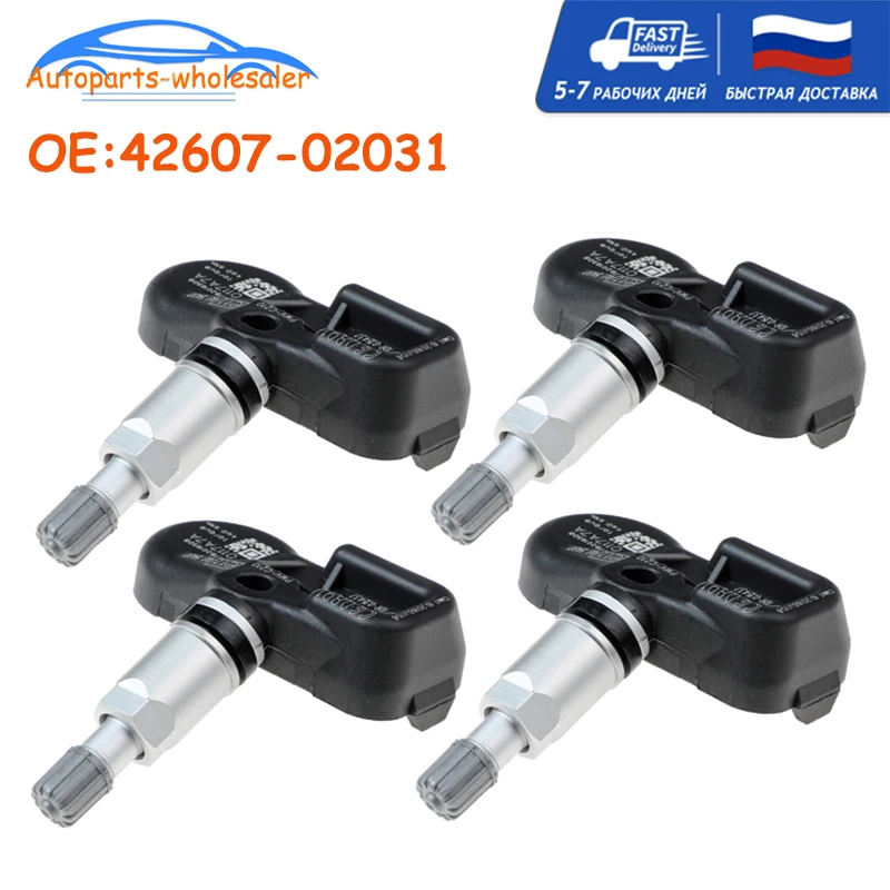 4 шт., датчик давления в шинах TOYOTA Avensis Auris RAV4 Yaris Verso 42607-02031 4260702031-42607 02030-42607