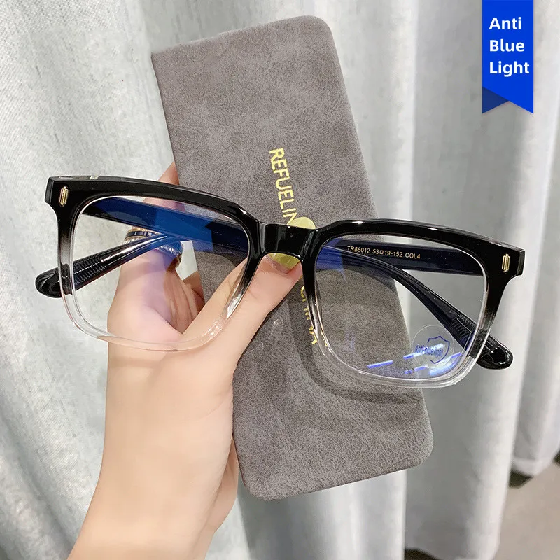 

Fashion Square Leopard Print Big Spectacles Frame Anti Blue Light Glasses Men Women Computer Eyeglasses Radiation Protection