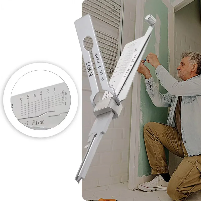 Фото Инструмент Lishi Lockpick 2 в 1 SS001 PRO SS002 PRO для измерения двери Главный ключ Гражданский замок Ручной открыватель Профессиональные слесарные инструменты №5