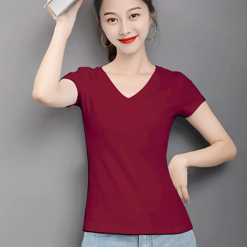 Ultra-thin pure white short-sleeved t-shirt ultra-thin short-sleeved BLACK