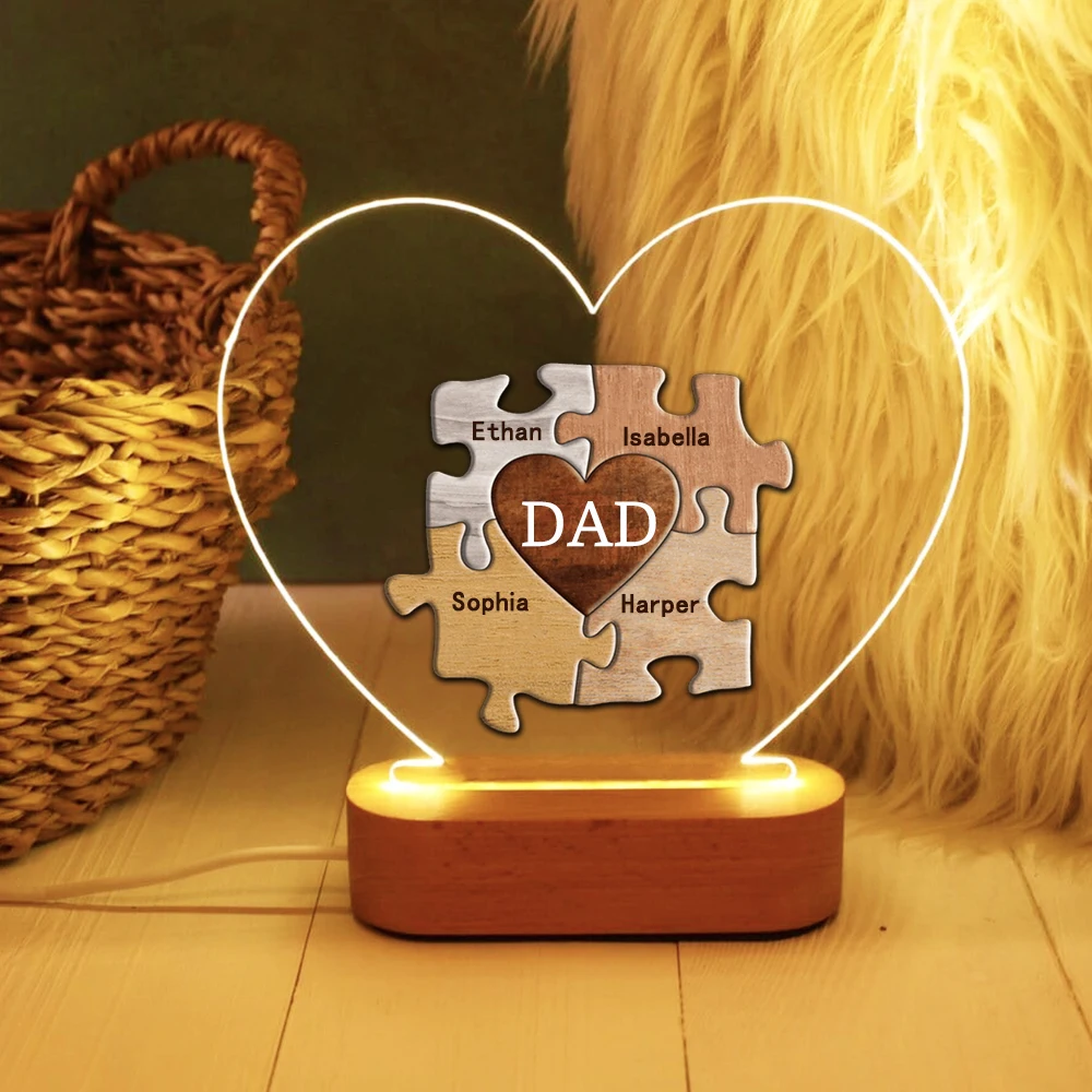 

Personalized Night Light Customized Name Bedroom Night Light Wedding Anniversary Birthday Mother's Father's Day Decoration Gift