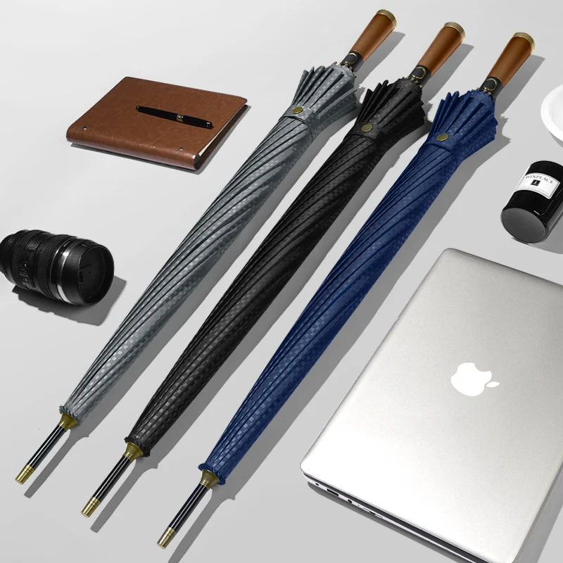 

Зонт в ретро стиле с длинной ручкой, 16 костей, 120 см