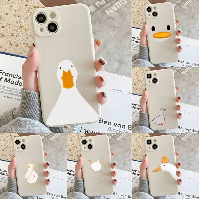 

Oil Painting Cartoon Duck Phone Case For Iphone 7 8 Plus X Xr Xs 11 12 13 Se2020 Mini Mobile Iphones 14 Pro Max Case