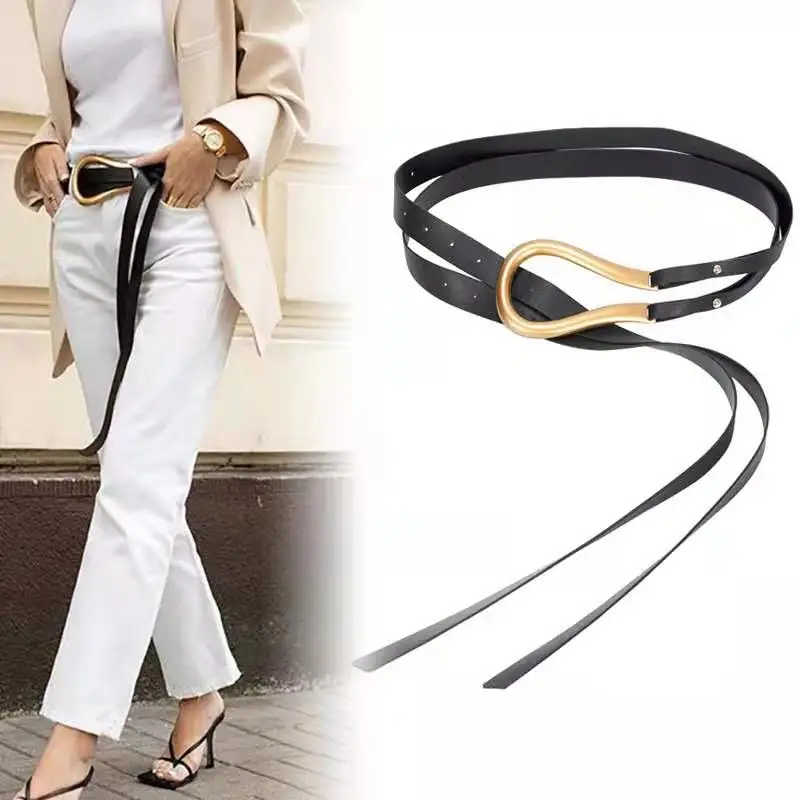 Luxury Designer Belt For Women Genuine Leather Unique Belt Buckle High Quality Light Jeans Belt Female Waistband Fashion Strap