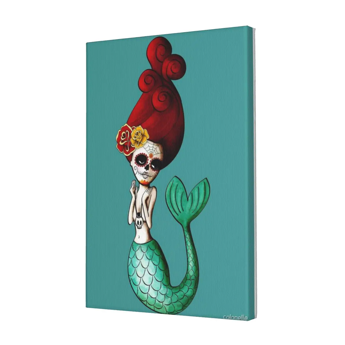 

El Dia De Los Muertos Mermaid Canvas Frameless Painting Modern Living Room Birthday Gift Waterproof Multi-Style