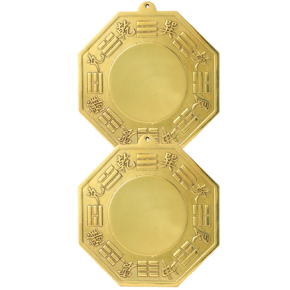 

Golden Mirror Eight Diagrams Evil Spirits Exorcism Decor Wall Bagua Pendant Copper Crafts