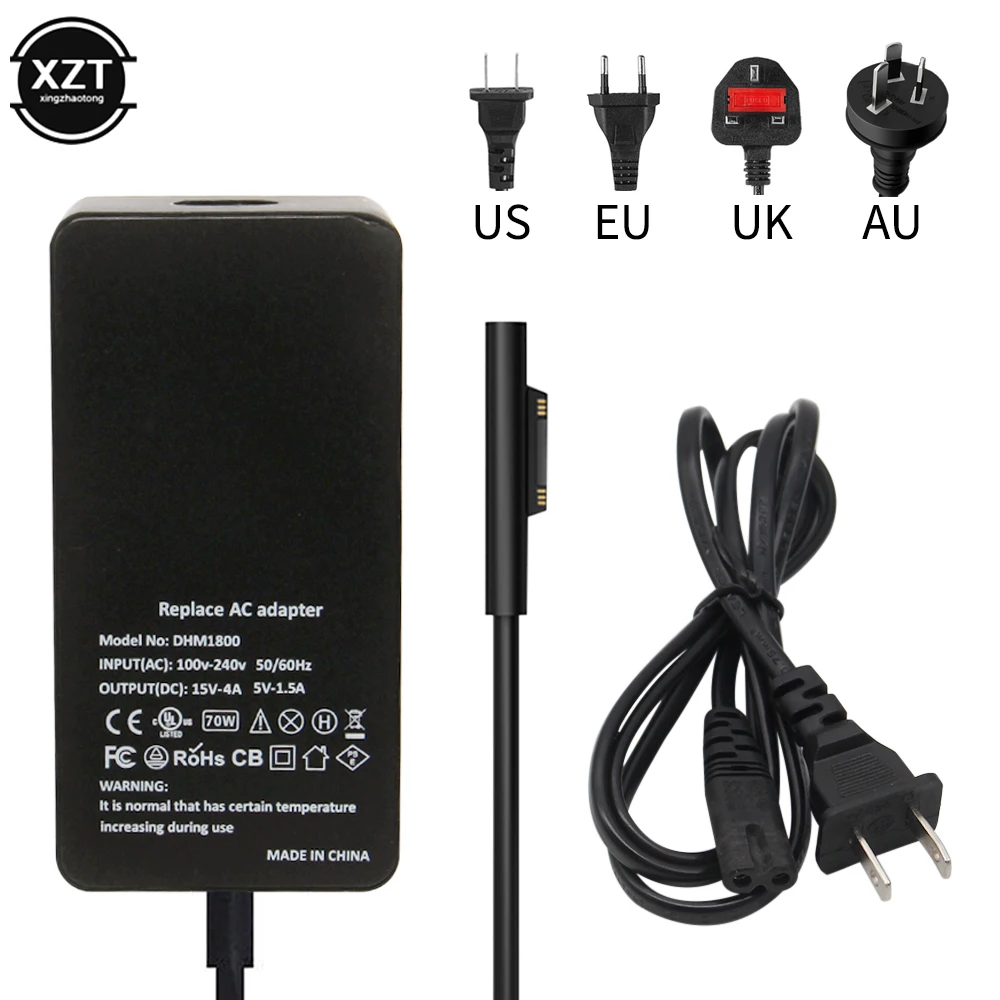 NEW 15V 4A 65W For Microsoft Surface Book Pro3/4/5/6/7 Power Adapter Charger 1706 Fast Charge With 5V 1A USB Charging Port