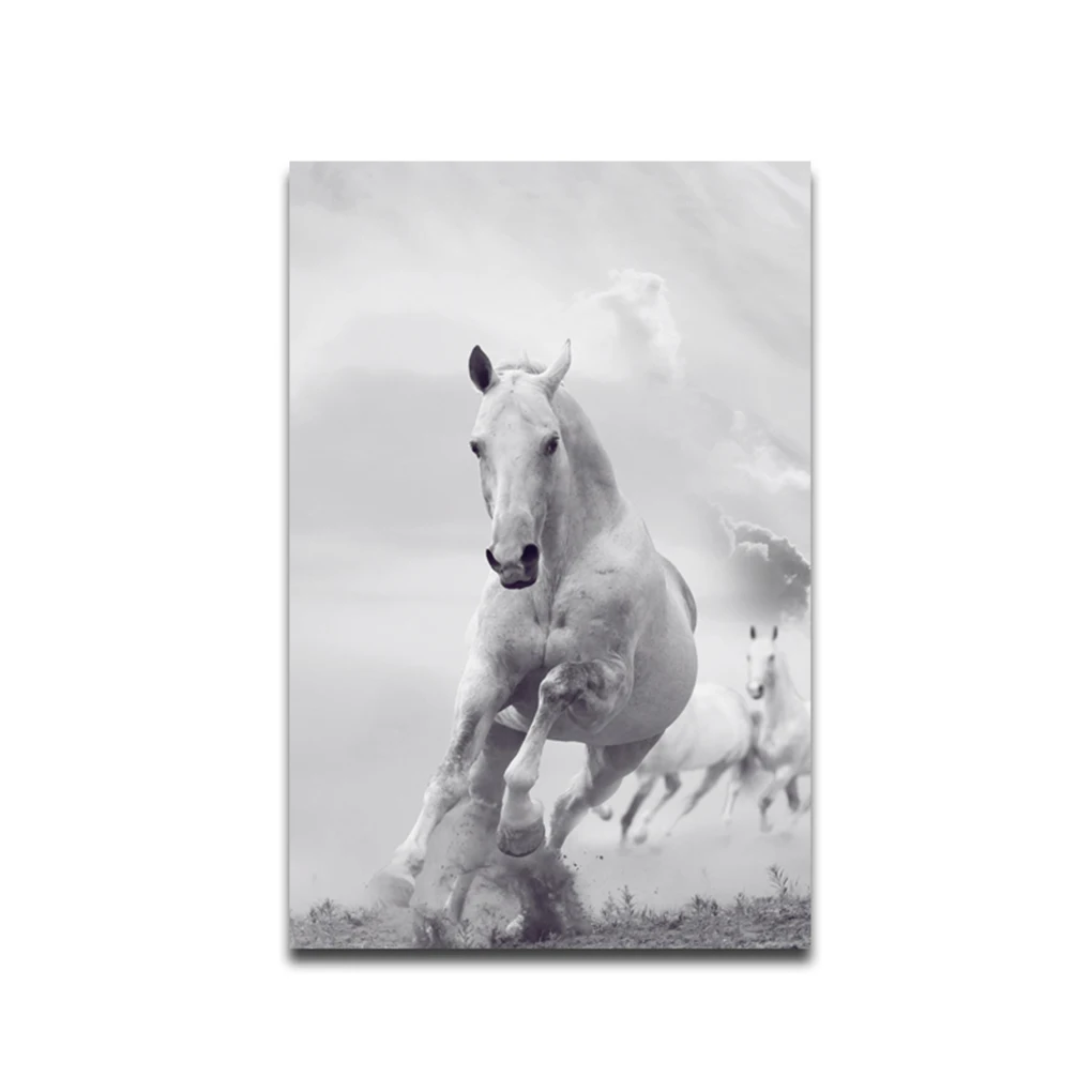 

Running Horse Oil Painting Frameless Animal Printed Canvas Wall Pictures Home Decor Oil Pictures Posters - 50x75cm