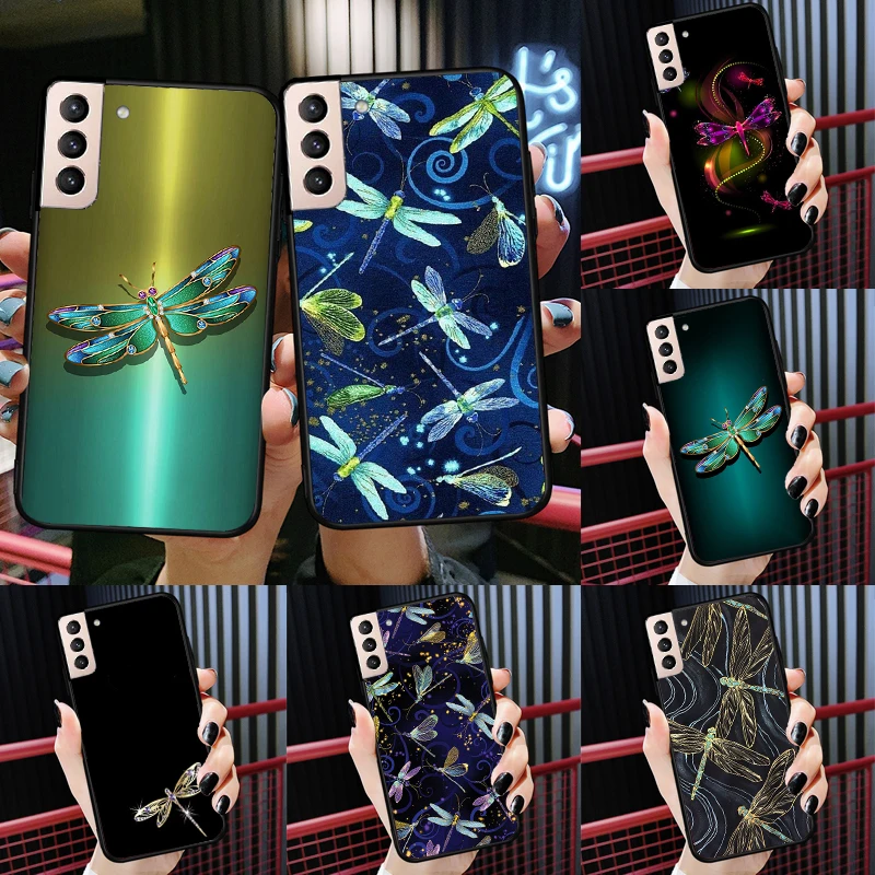 

Dragonfly Animal Art Case For Samsung Galaxy S22 Ultra S21 Ultra S21 FE S9 S10 Note 10 Plus S20 FE Back Cover