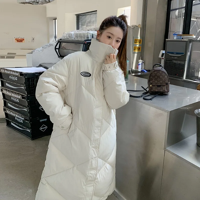 Fashion Winter Womens Cold Coat Long Padded Jacket Super Hot Snow Outercoat Korean Loose Keep Warm Cheap Wholesale Free Shipping