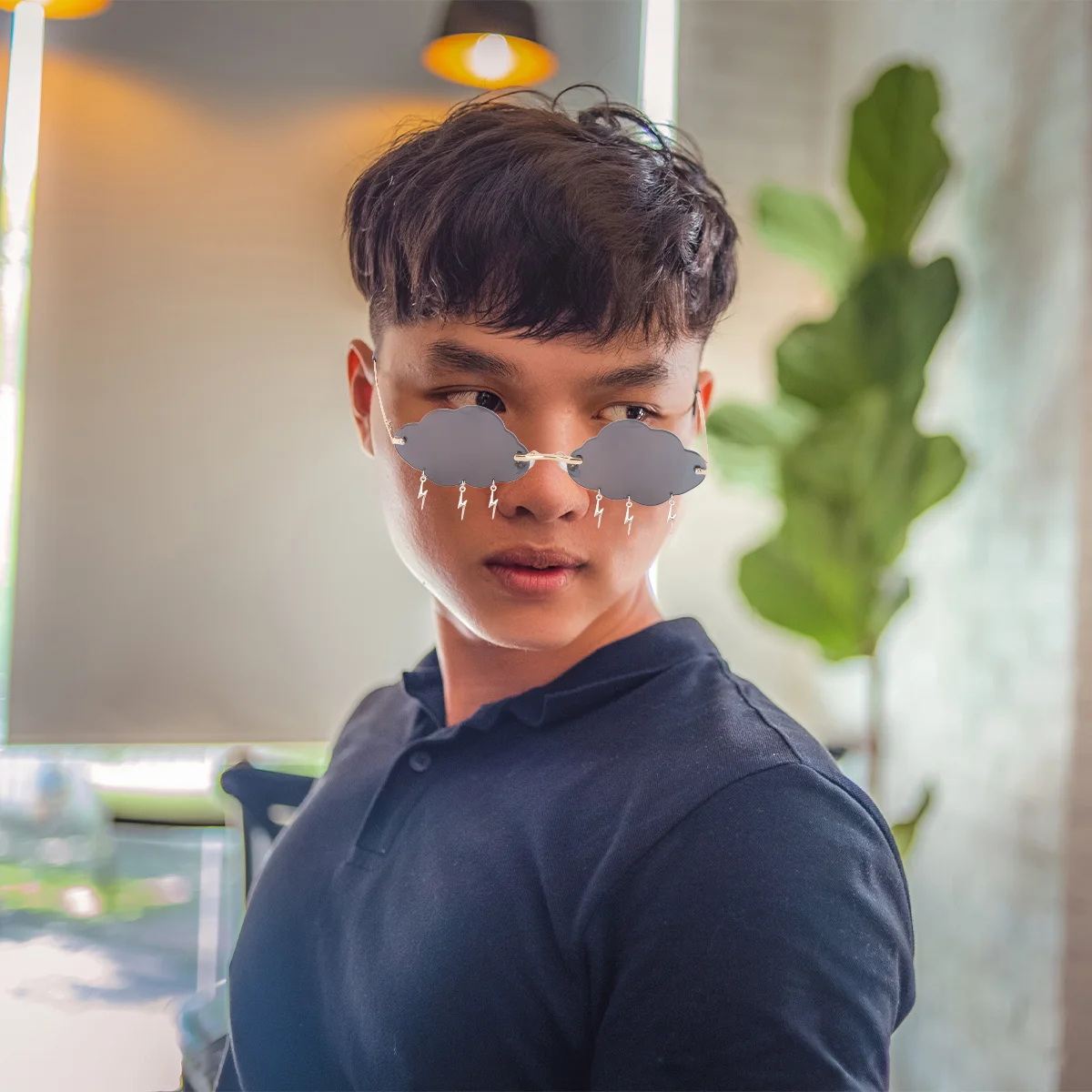 

Sunglasses Glasses Cloud Party Disco Rimless Funny 90S Eyeglasses Novelty Women Shaped Eyewear Tassel Clouds Fashion Birthday