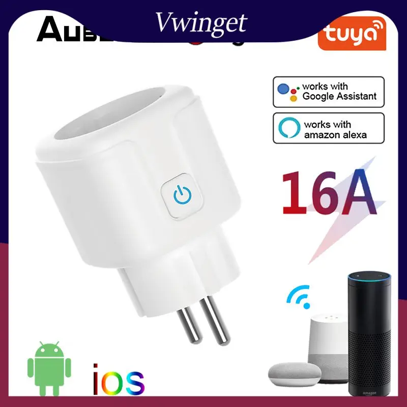 

16a Smart Socket Remote Control Zigbee Power Monitor Outlet Smart Home Wireles Eu Plug Voice For Alexa Google Home Tuya