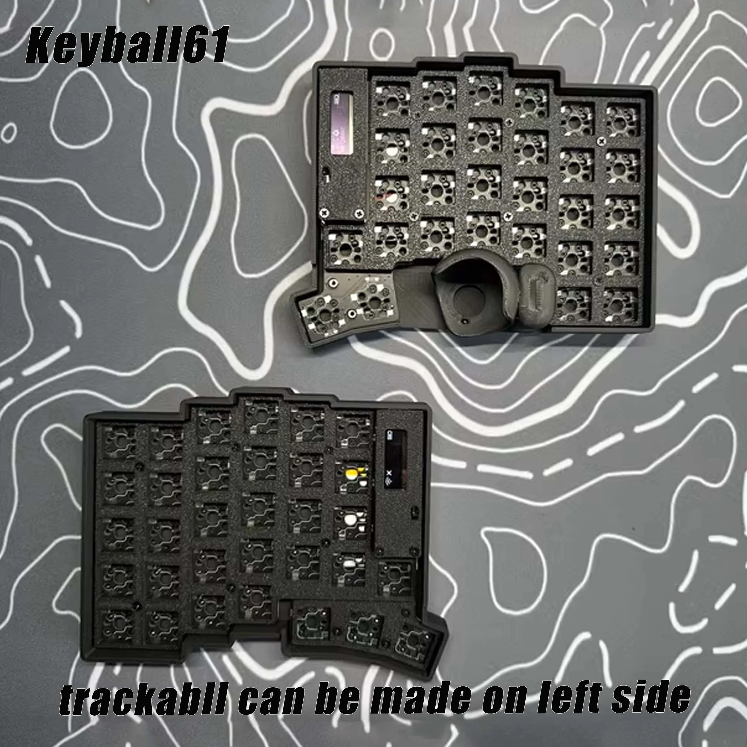 Фото Комплект разделенной клавиатуры Keyball 39/44/661 с трекболом, OLED-экраном, беспроводная разделенная механическая клавиатура, комплект настройки, поддержка ZMK, подарок №5