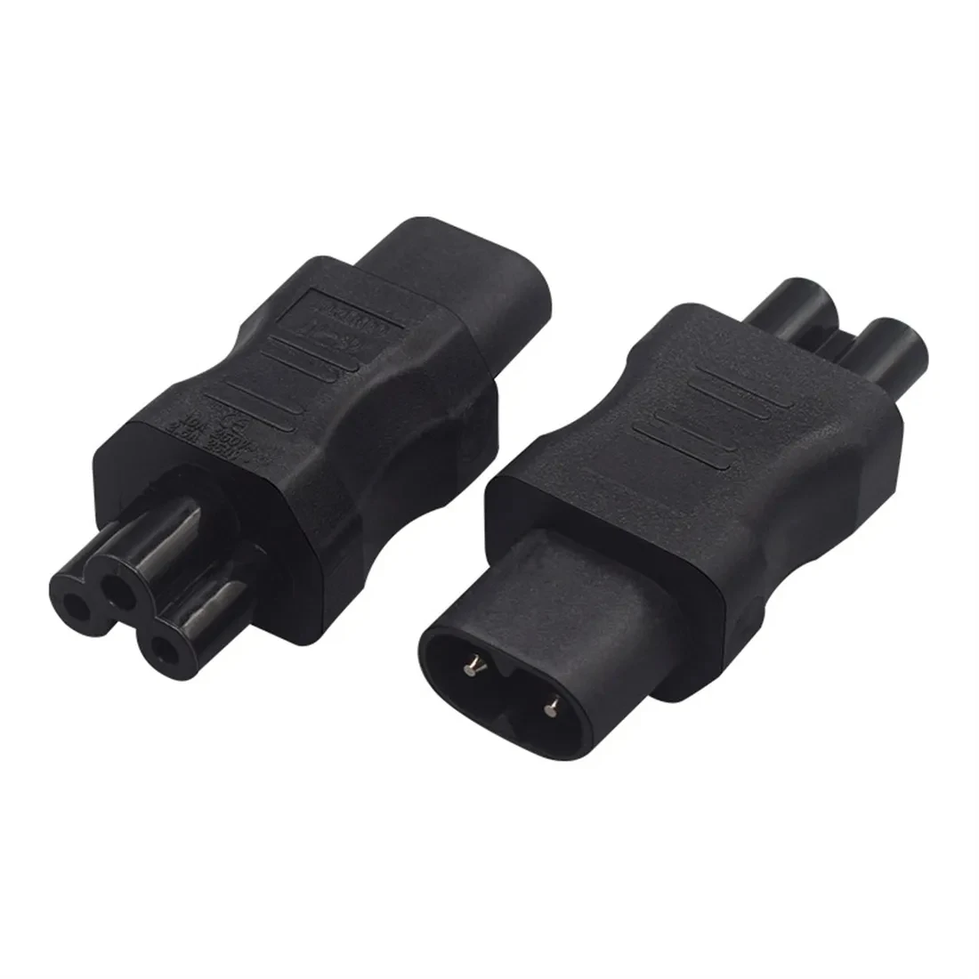 

10pcs C8-C5 AC Power Adapter Socket IEC 320 C8 to C5 Connector Plug Adaptor Electrical Extension Outlet Inline Converter