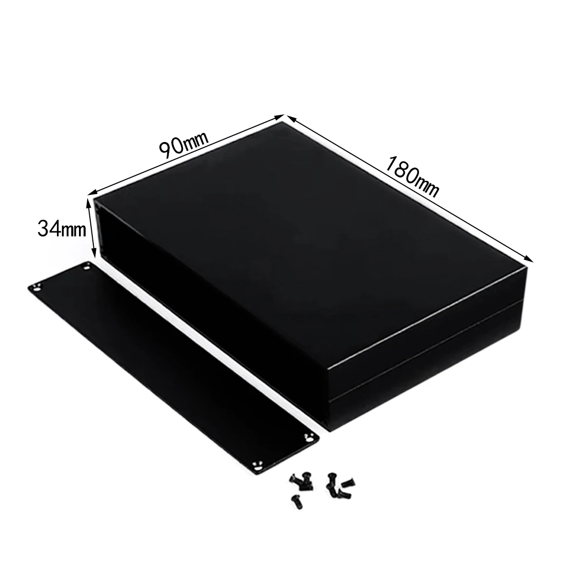 

Aluminum Enclosure 180*34*90/200mm Waterproof Split Box Black Type Case Electronic Box DIY Power Housing Instrument
