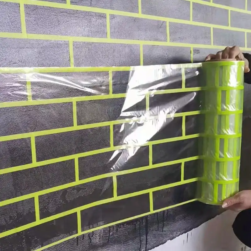 1 рулон 10 м окрашенная лента с кирпичным узором для наружной стены в помещении и