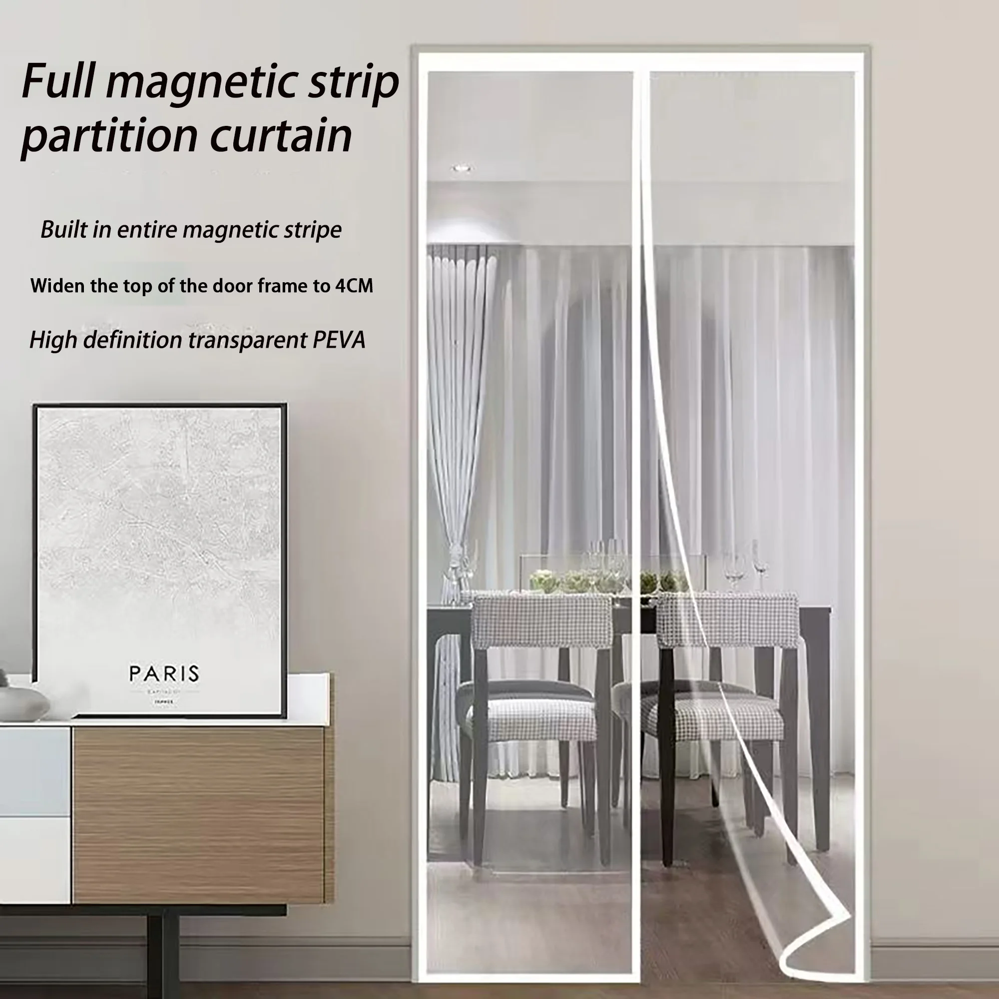 

Зимняя магнитная прозрачная дверная занавеска