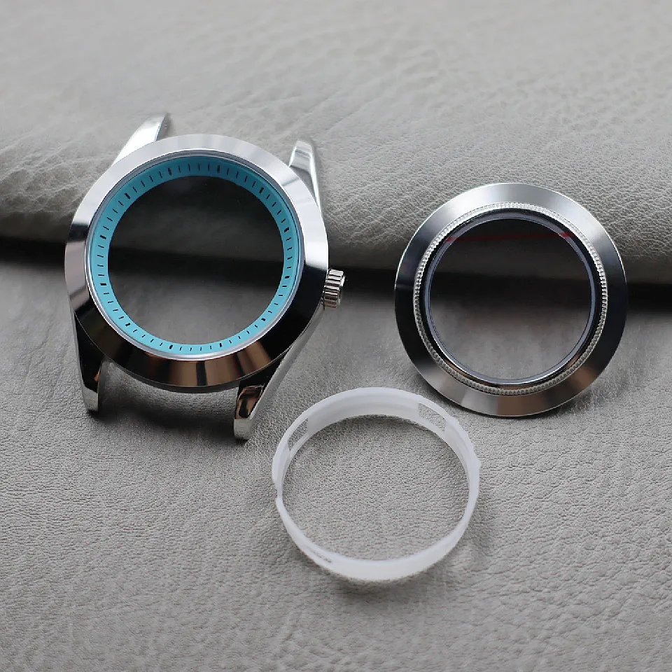 Seiko NH35 case 41mm stainless steel sapphire glass case is suitable for NH35 NH36 sports metal transparent watch accessories.