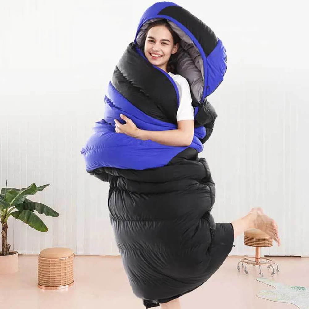 

Electric Heating Cold Resistant Sleeping Bag Adjustable Temperature Envelope Sleeping Bag Breathable Portable for Camping Hiking