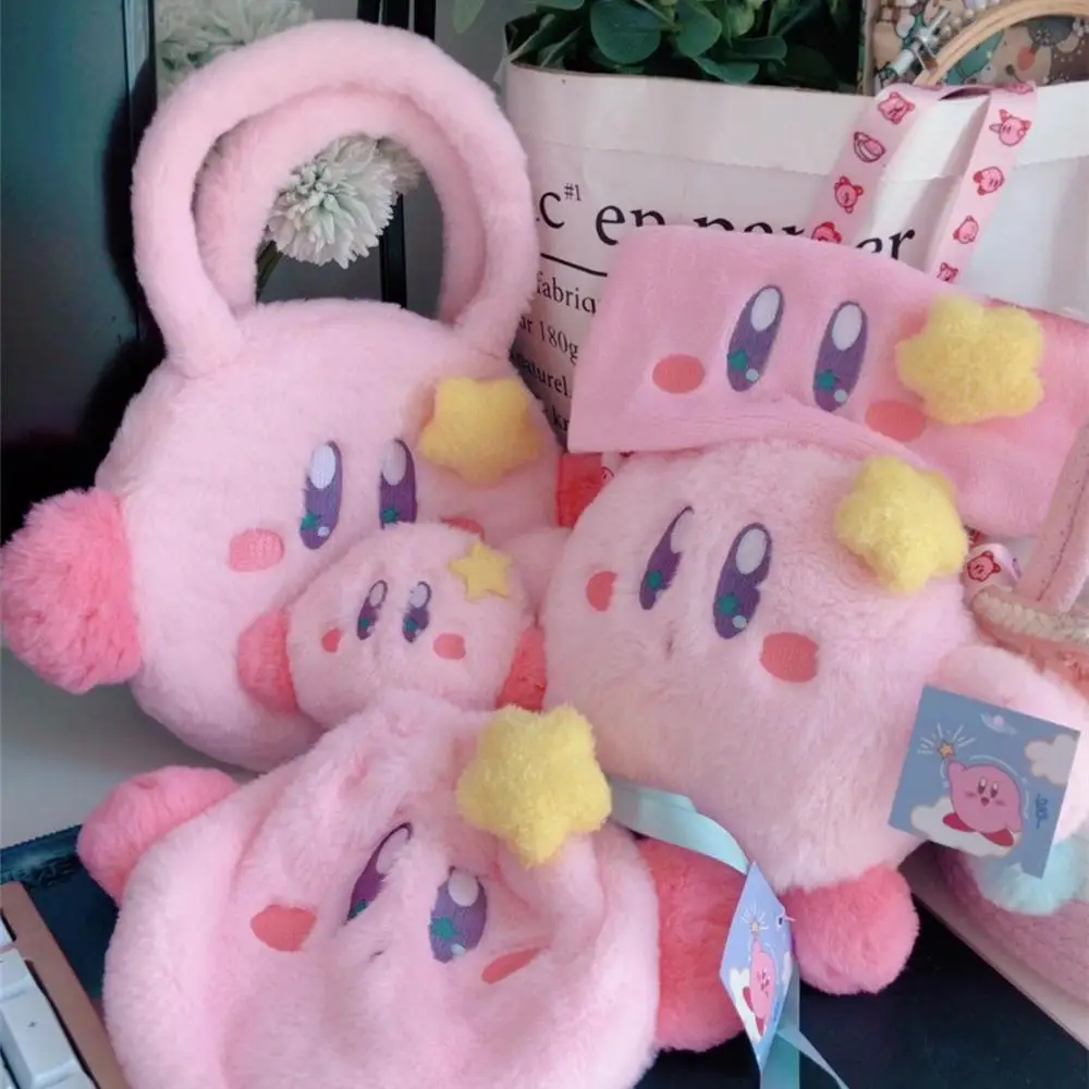 

Cute Lolita Plush Bag Toys Japanese Anime Pink Drawstring Bag Handbag Shoulder Bag Coin Purse Hair Band Lovely Girls Gifts Kids