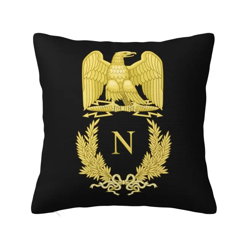 

Emblem Of Napoleon Bonaparte Pillow Case France French Empire Eagle Cushion Decoration Salon Square Pillowcase