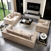 postmodern minimalist light luxury villa leather sofa combination italian style high end hong kong style luxury living room ital