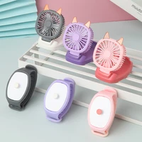 mini fan portable wrist children silent electric fan watches usb rechargeable summer radiator outdoor travel mini air cooler