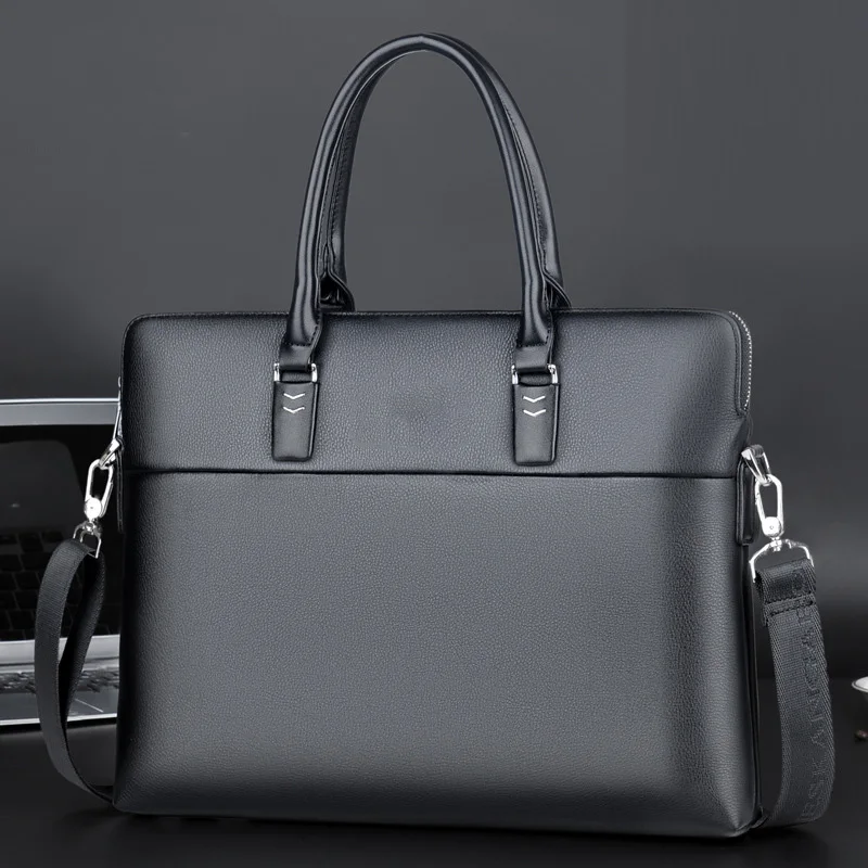 

Business Travel Bag For Office Laptop Quality Man Shoulder Leather 14 Bags Handbags Inch Bags Briefcases Men For High