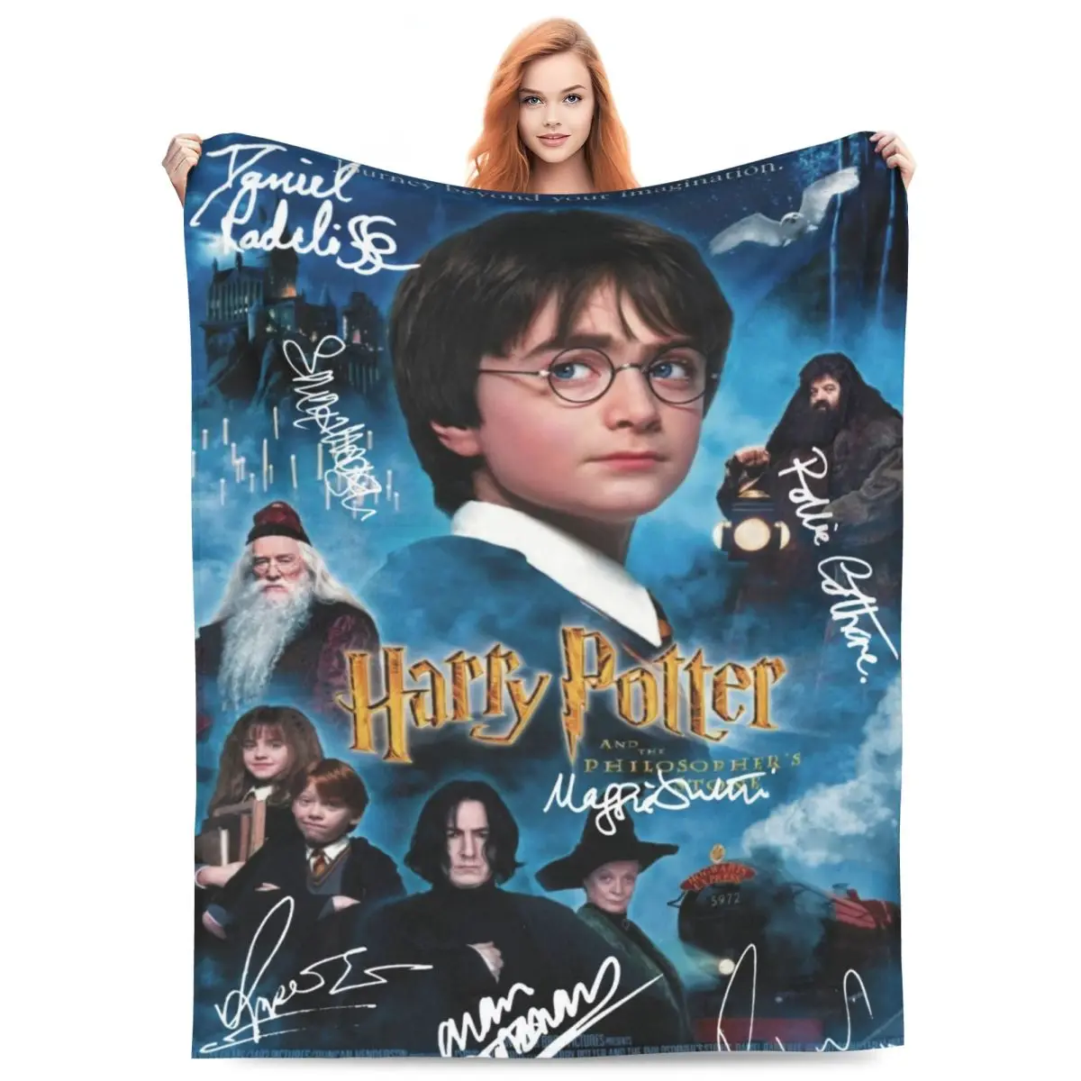 Классическое одеяло с постером фильма Гарри Поттера мягкое теплое эстетическое